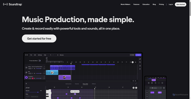 Security scan screenshot of https://soundtrap.com
