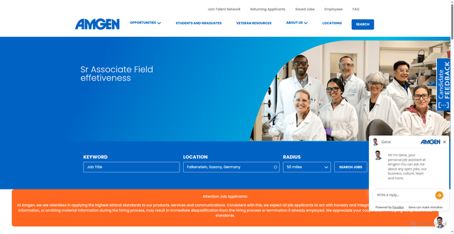 Security scan screenshot of https://careers.amgen.com/en/job/hyderabad/sr-associate-field-effetiveness/87/96196627536