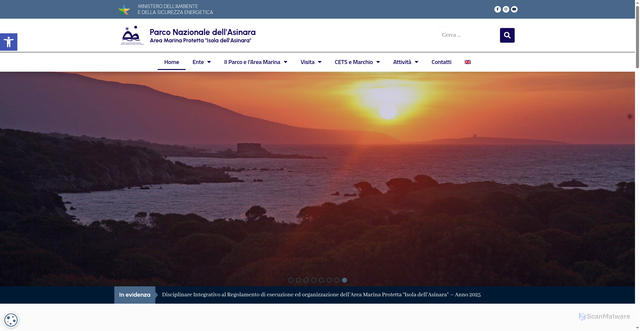 Security scan screenshot of https://www.parcoasinara.org/