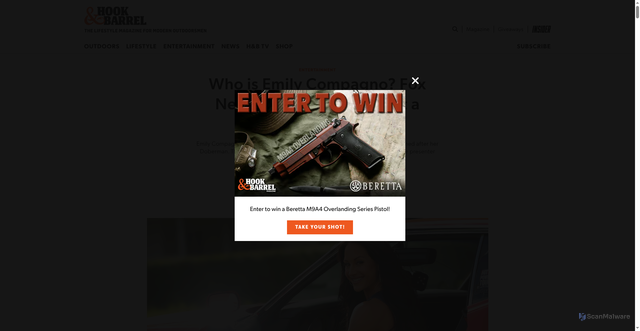 Security scan screenshot of https://www.hookandbarrel.com/entertainment/hanging-with-fox-firebrand-emily-compagno