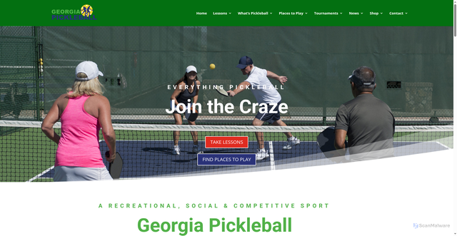 Security scan screenshot of https://georgiapickleball.com/
