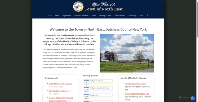 Security scan screenshot of https://townofnortheastny.gov/