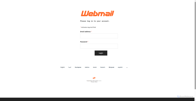 Security scan screenshot of https://cpanel20webmail.weebly.com/