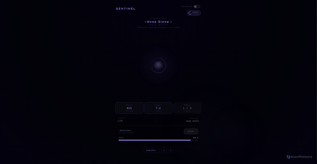 Security scan screenshot of https://sentinelmas-mayrfxgkuc.edgeone.app/