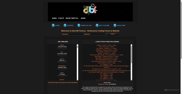 Security scan screenshot of https://www.dbfinteractive.com
