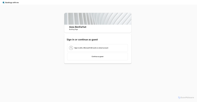 Security scan screenshot of https://outlook.office.com/bookwithme/user/a5ea46d447dd4edfb2fe19da64eacc8f@mct-cro.com?anonymous&ep=signature&ismsaljsauthenabled