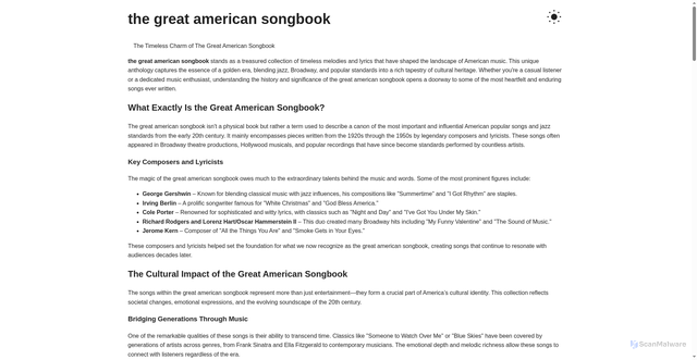 Security scan screenshot of https://ocni.unap.edu.pe/virtual-library/B12I2V/995021/The%20Great%20American%20Songbook.pdf