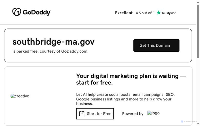 Security scan screenshot of https://southbridge-ma.gov/
