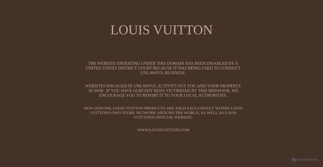 Security scan screenshot of http://louisvuitton-wallet.info