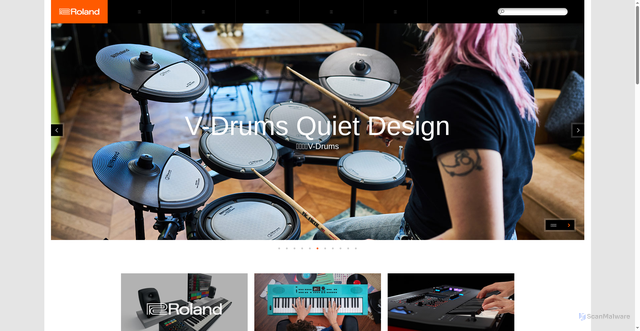 Security scan screenshot of https://tw.roland.com