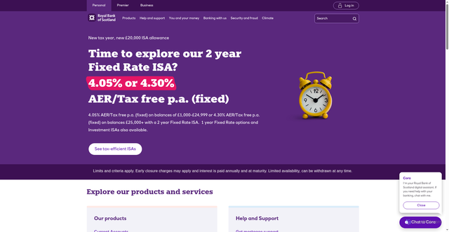 Security scan screenshot of https://www.rbs.co.uk