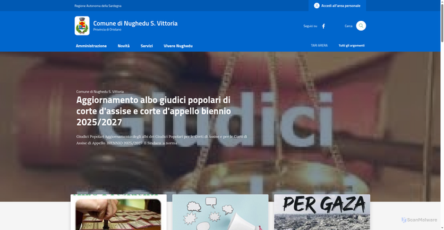Security scan screenshot of https://www.comune.nughedusantavittoria.or.it/