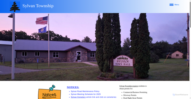 Security scan screenshot of https://sylvantownshipmn.gov/