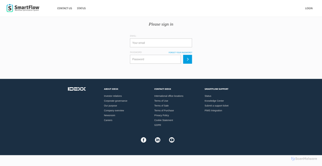 Security scan screenshot of https://www.smartflowsheet.com