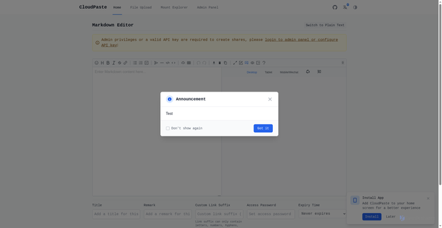 Security scan screenshot of https://cloudpaste-36sj25z2oc.edgeone.app/