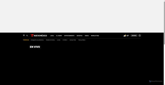 Security scan screenshot of https://www.telemundonuevomexico.com/en-vivo/