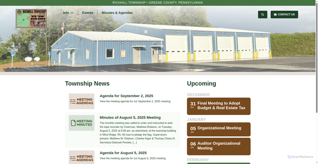 Security scan screenshot of https://www.richhilltwp-pa.gov/