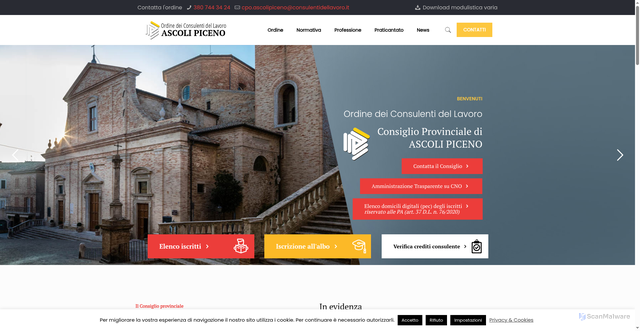 Security scan screenshot of https://www.cdlap.it/