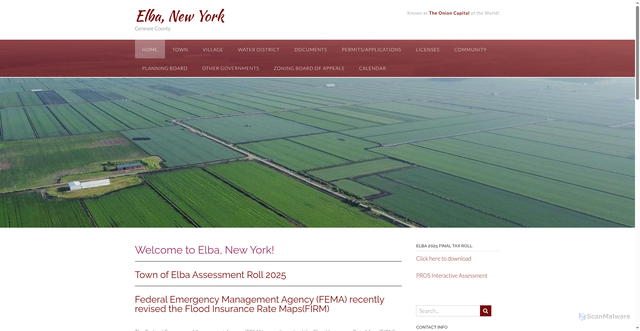Security scan screenshot of https://townofelbany.gov/