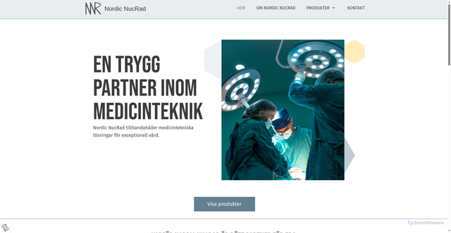Security scan screenshot of https://nordicnucrad.se