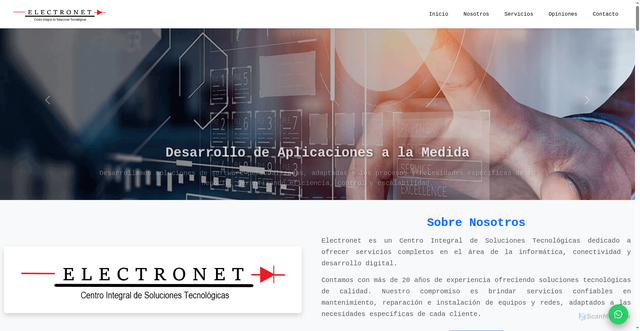 Security scan screenshot of http://electronetofficial.com/