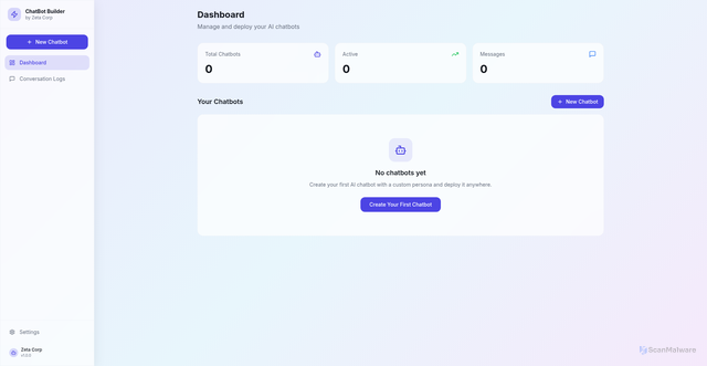 Security scan screenshot of https://chatbotbuilder-ez0s5v59zn.edgeone.app/