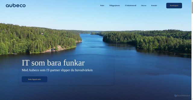 Security scan screenshot of https://aubeco.se