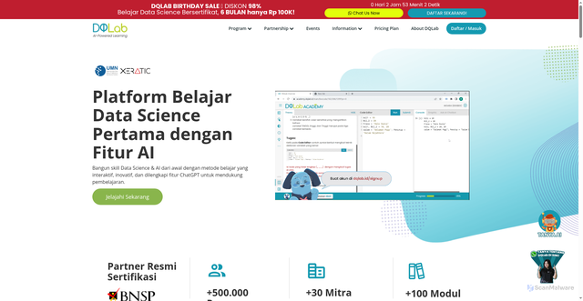 Security scan screenshot of https://dqlab.id