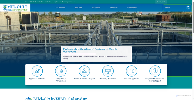 Security scan screenshot of https://midohiowsd.gov/