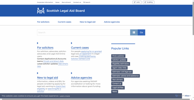 Security scan screenshot of http://www.slab.org.uk/