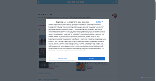 Security scan screenshot of https://www.musica.com