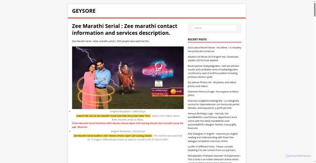 Security scan screenshot of https://resoyek.pages.dev/posts/zee-marathi-serial/