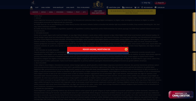 Security scan screenshot of https://meritkibg1695.com/gizlilik