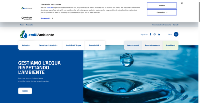 Security scan screenshot of https://www.emiliambiente.it/