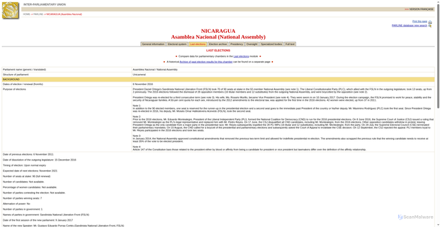 Security scan screenshot of http://archive.ipu.org/parline-e/reports/2235_e.htm