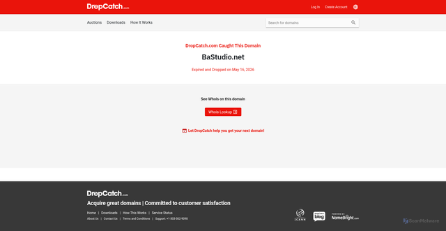 Security scan screenshot of http://bastudio.net/
