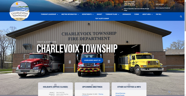 Security scan screenshot of https://charlevoixtownship.gov/