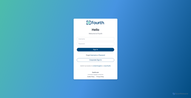Security scan screenshot of https://login.na1.fourth.com
