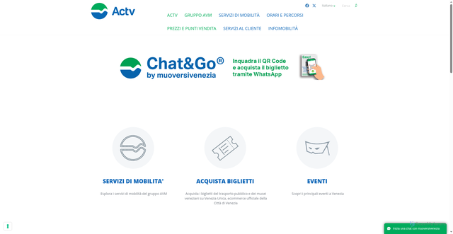 Security scan screenshot of https://actv.avmspa.it/it
