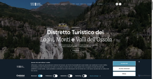 Security scan screenshot of https://www.distrettolaghi.it/it