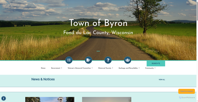 Security scan screenshot of https://townofbyronwi.gov/