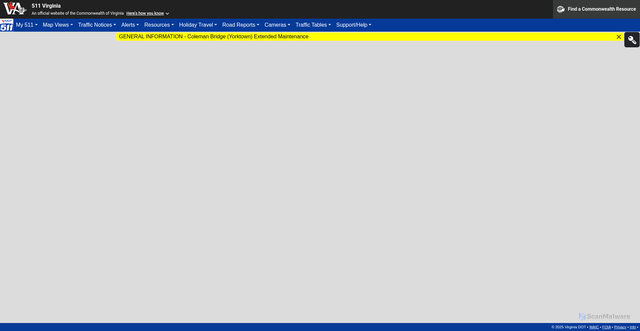 Security scan screenshot of https://511.vdot.virginia.gov/