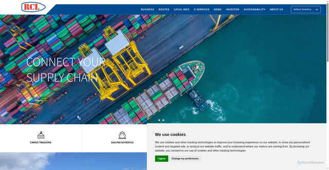 Security scan screenshot of https://www.rclgroup.com