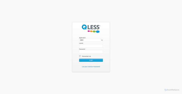 Security scan screenshot of https://merchant.na6.qless.com