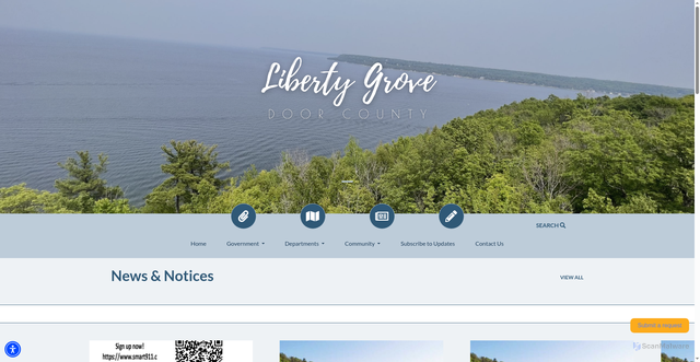 Security scan screenshot of https://libertygrovewi.gov/