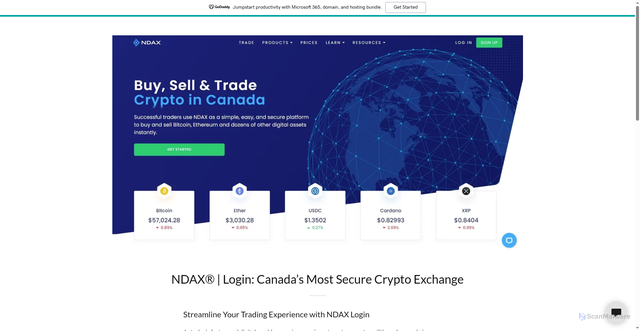 Security scan screenshot of https://nddaxloogi.godaddysites.com/
