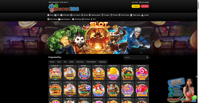 Security scan screenshot of https://nodexbansos188.com/desktop/game/slot/pragmaticplay