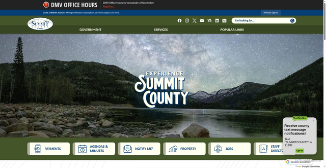 Security scan screenshot of https://summitcountyutah.gov/