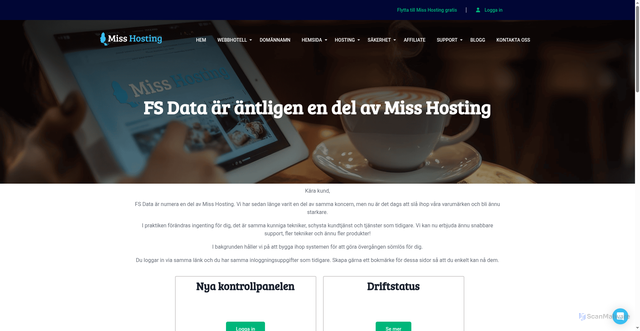 Security scan screenshot of https://dkdelfinen.se
