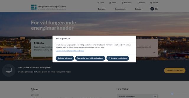 Security scan screenshot of https://ei.se/